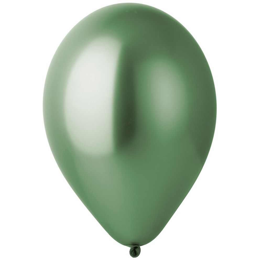 Шар (14"/36 см) Хром Glossy Lime Green 608, 12 шт.