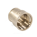 Муфта латунь никель переходная Ду 25х15 (1"х1/2") ВР/ВР VALFEX VF.240.N.100.012