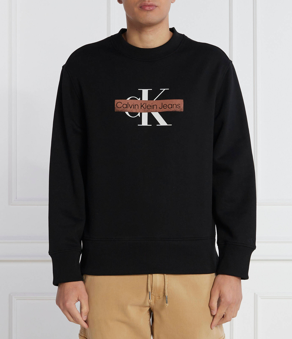 Худи MONOLOGO STENCIL CALVIN KLEIN JEANS - черный(J30J324113)