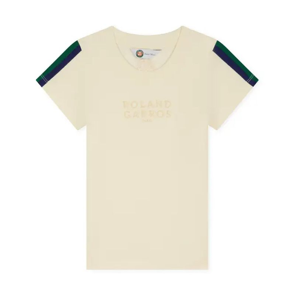 Детская футболка Roland Garros Color Lines - экрю