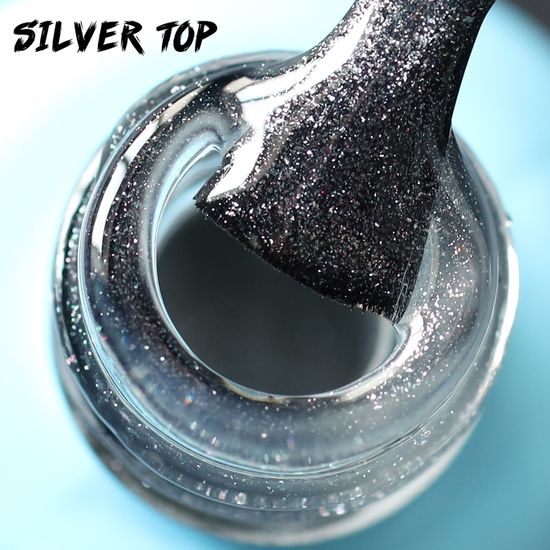Топ с шиммером Silver Top ENIGMANIC 15 мл. Серебро
