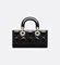 Сумка Dior Lady D-joy из лакированной кожи, черный