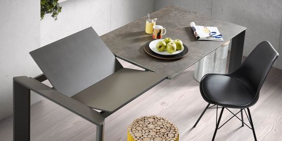 Стол Atta 160 (220) x90 графит керамический