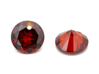 Подвеска Круглая 8мм, циркон Ruby (рубиновый)