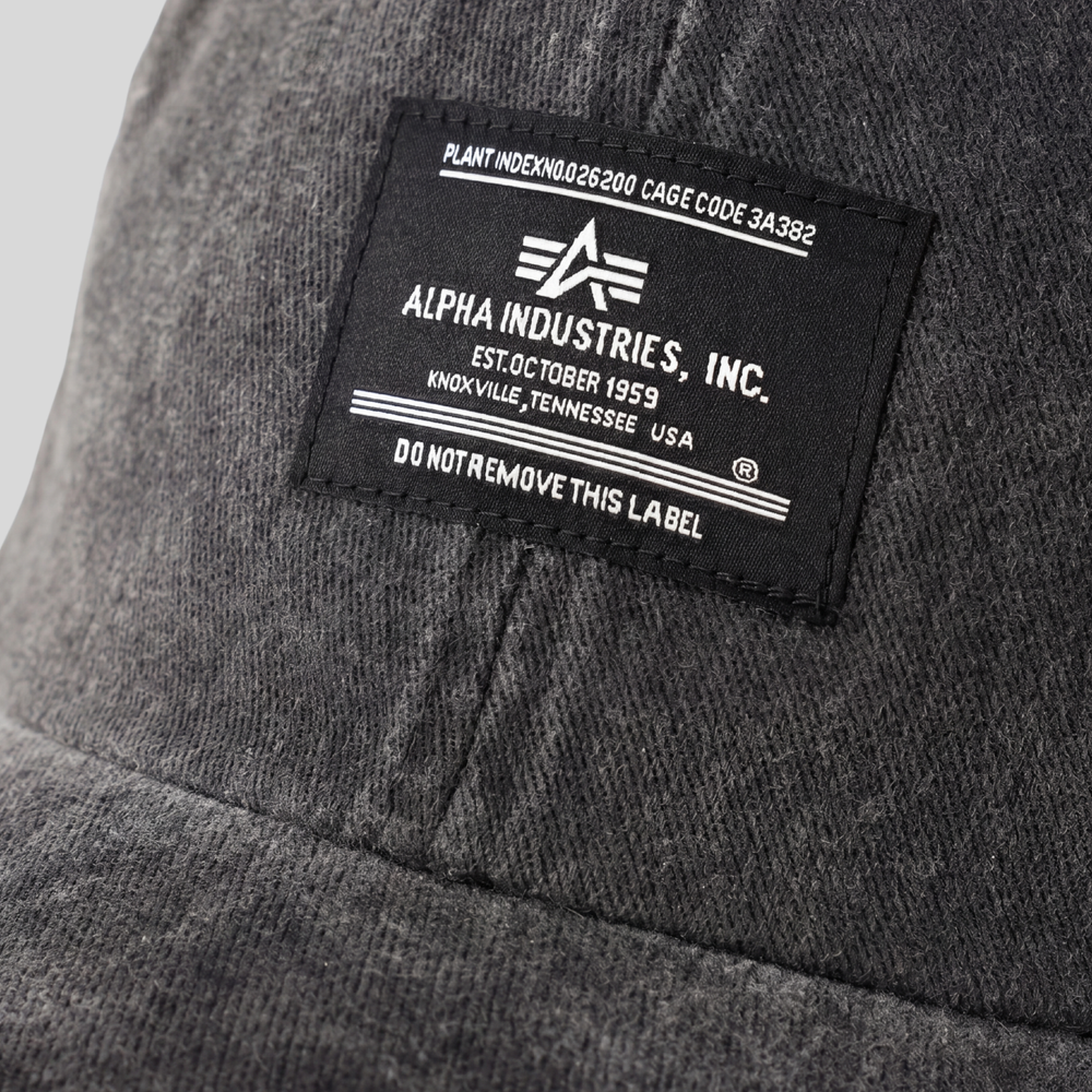 Бейсболка Alpha Industries Battlewash Cap Black (Черная)