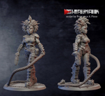 Necromunda Escher Gang Бандитка Эшер №1 с кнутом и пистолетом миниатюра для dnd, днд, pathfinder, фентези, Настольная игра, НРИ, Варгейм, РПГ