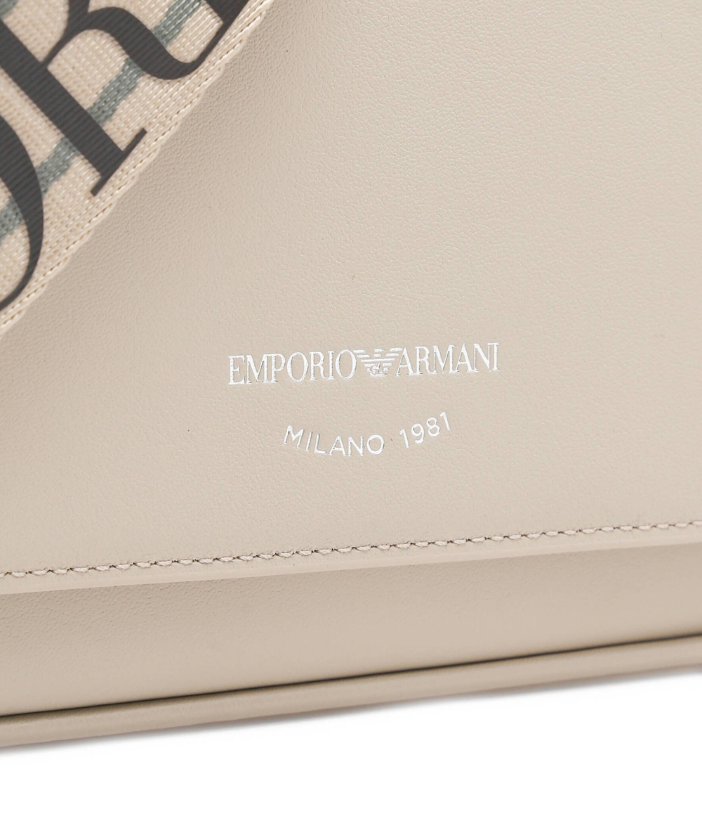 Кожаная сумка-мессенджер Emporio Armani - бежевый(Y3H294 Y478E)