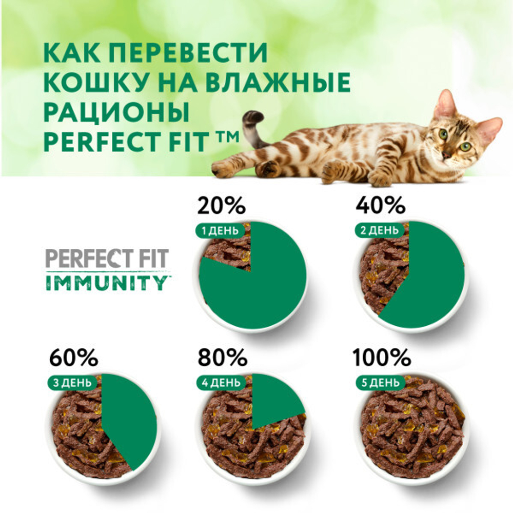 Индейка в желе, 75г усиленный иммунитет влажный корм Perfect fit