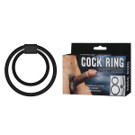 Черное двойное эрекционное кольцо 5см и 7см Baile Cock Ring BI-026014