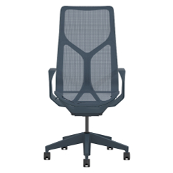 Кресло Herman Miller Cosm, высокая спинка, цвет Nightfall, нерегулируемые подлокотники