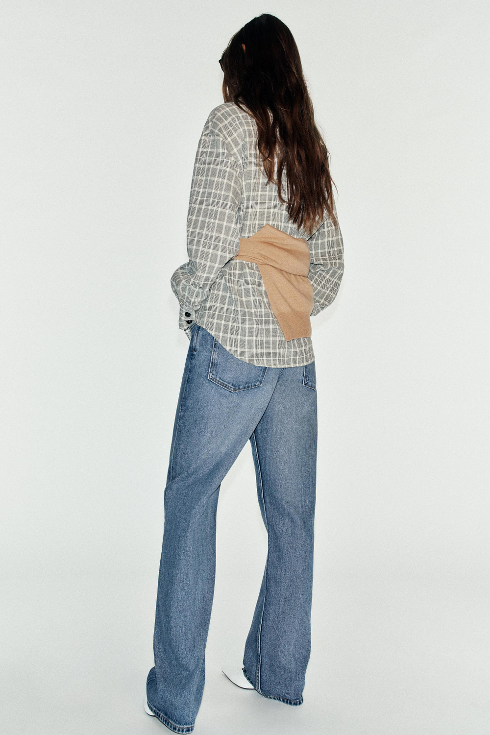 РУБАШКА С ЗАПАХОМ В КЛЕТКУ — ZARA