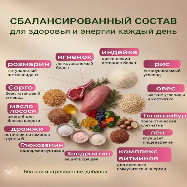 Сухой корм Fealdon для взрослых собак мелких и миниатюрных пород с чувствительным пищеварением, ягненок и индейка