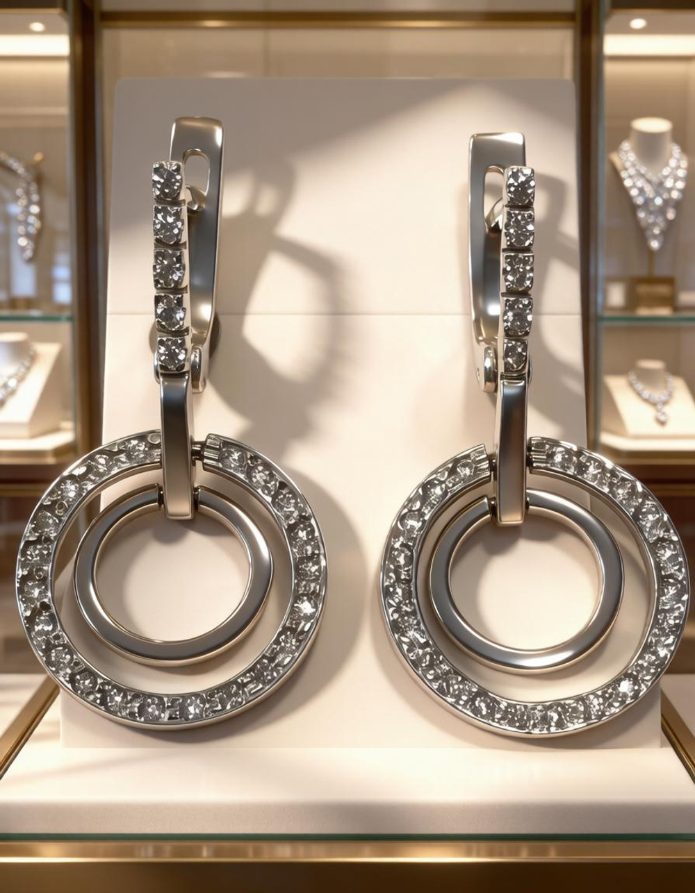Ювелирные серьги из серебра 925 пробы
