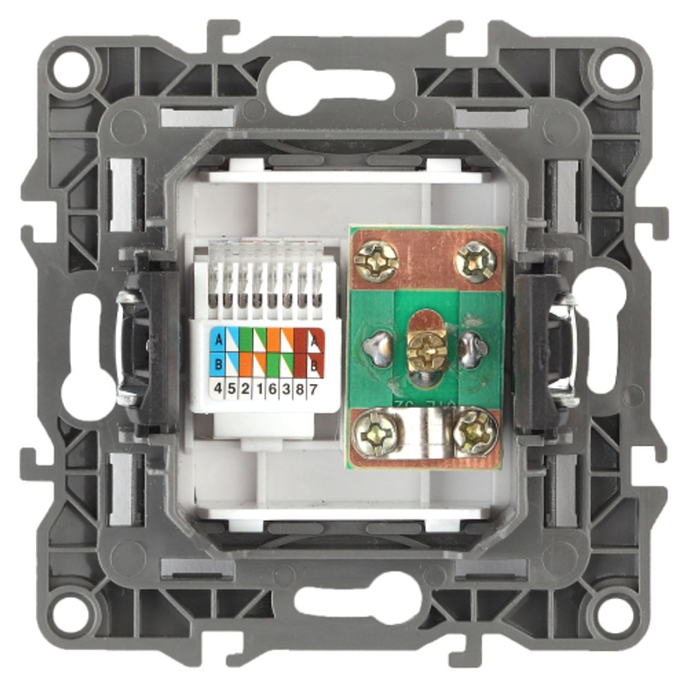 Розетка ЭРА Серия 12 12-3110-02 комбинированная RJ45+TV IP20 слоновая кость | Эра 12