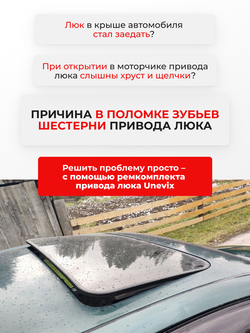 Ремкомплект привода люка L-1 Toyota AVENSIS [Кузов: AT22#; AZT220; CDT220; CT220; ST220; ZZT22#] 1997-2003