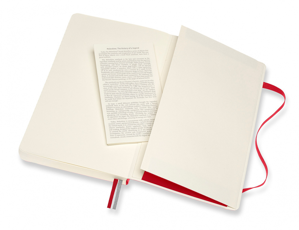 Блокнот Moleskine Classic Soft Expanded (QP616EXPF2) 13х21cм 400стр. в линейку, мягкая обложка, красный