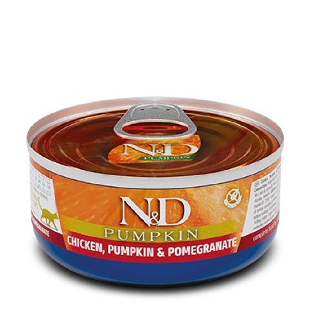 Farmina N&D Pumpkin Курица/тыква/гранат консервы для кошек 80 г