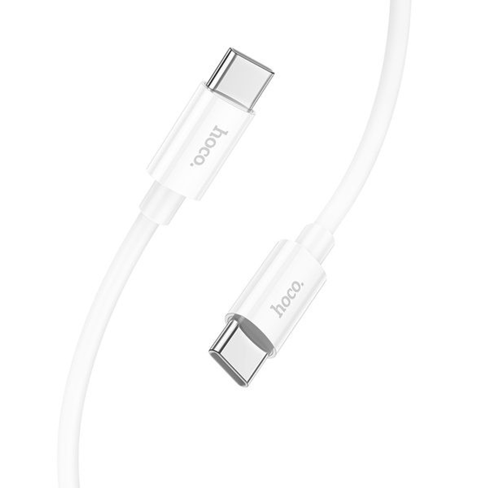 Usb Кабель-зарядка Type-C на Type-C Hoco X37 3A 60W 1м силиконовый белый