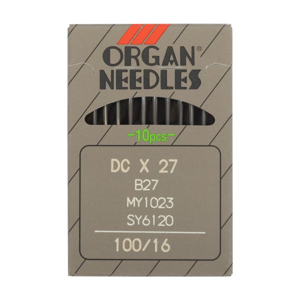 Иглы для промышленных швейных машин Organ DC*27, 10 шт, 100