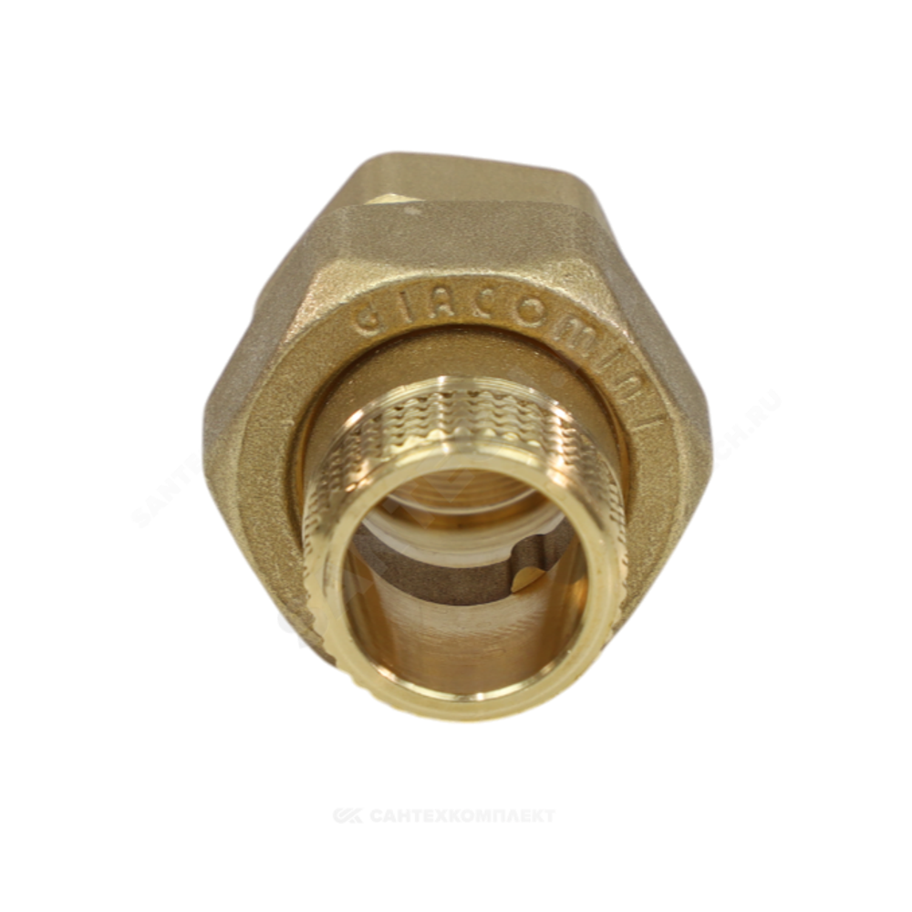Соединитель латунь американка Ду 25 (1") прямой ВР/НР R18 Giacomini R18Y005