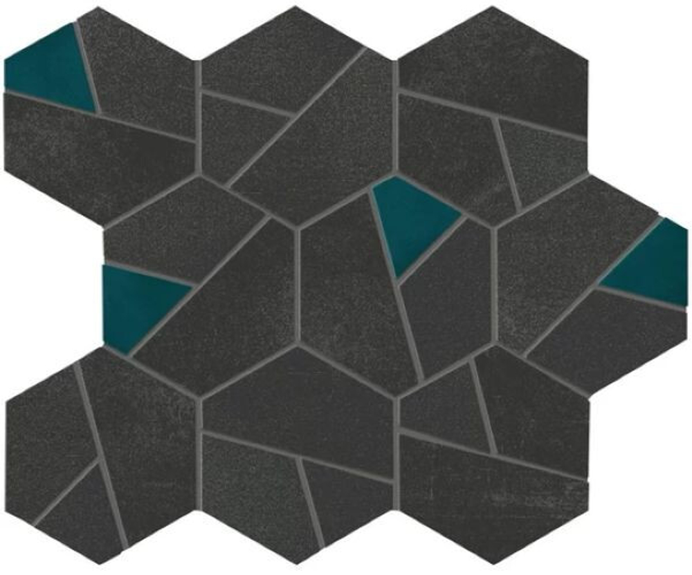 Мозаика/Керамогранит ATLAS CONCORDE BOOST Tarmac Mosaico Hex Jade 25x28,5 AN7A
