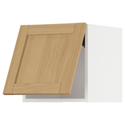 IKEA METOD  (ИКЕА МЕТОД)  -  Шкаф навесной горизонтальный - белый/Форсбака дуб 40x40 см