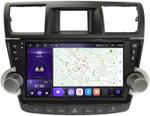 Магнитола для Toyota Highlander 2 2007-2013 XU40 - Kuberg SF-1431-2 (кнопки + крутилки) QLed+2K, Android 12, Быстрейшая, CarPlay, 4G SIM-слот