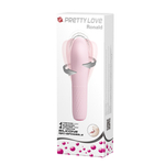 Нежно-розовый вибратор-ротатор 16см Pretty Love Classic Silicone Rechargeable Rotating Vibrator Burke BI-014584X-1