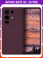 Мягкий Soft Touch чехол из силикона для INFINIX NOTE 50 / 50 PRO с бархатной подкладкой