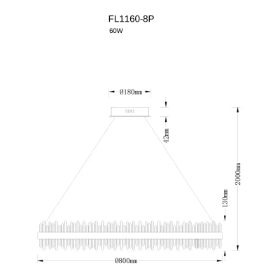 Подвесная люстра Donum FL1160-8P, LED