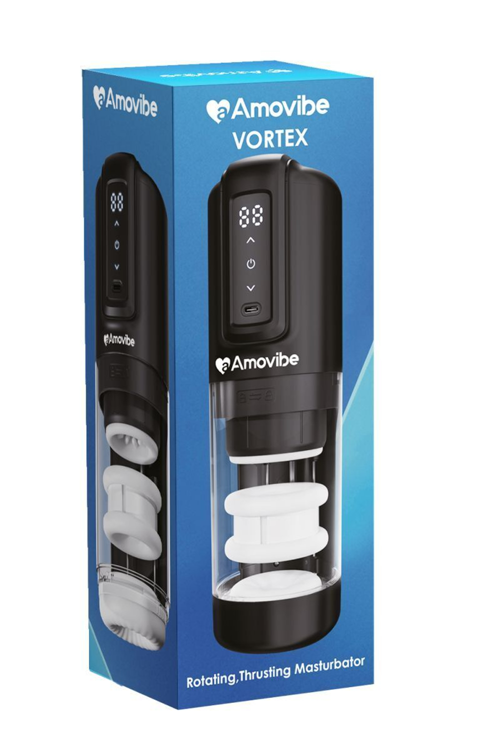 Черный инновационный мастурбатор Vortex (Цвет: черный)
