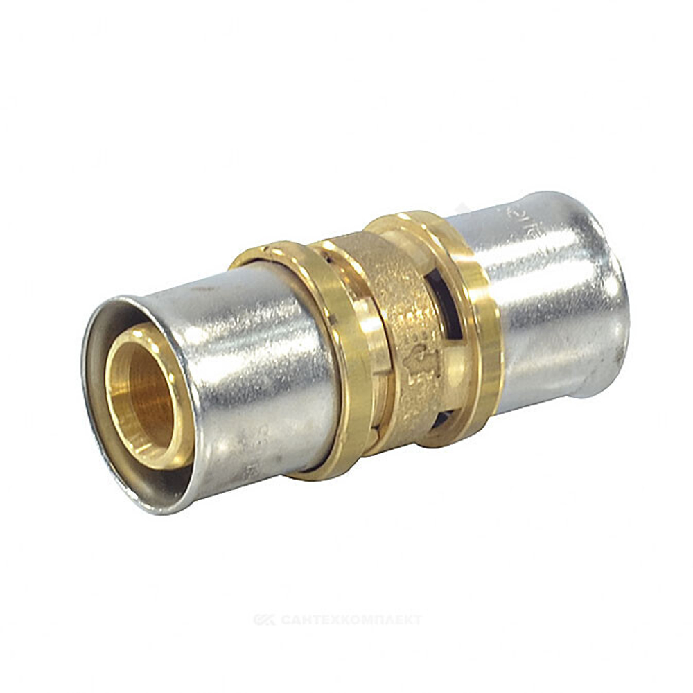 Муфта для МП/PE-X труб латунь пресс Дн 20 RM102 Giacomini RM102Y007