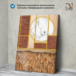 Картина karTTina "МРАМОР С ЗОЛОТЫМИ ЛИНИЯМИ", 150 см х 70 см