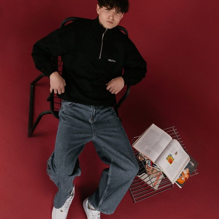 Cвитшот UNIFORM Half-zip Heavy Classic, черный