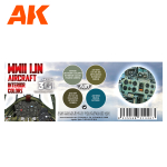 Набор красок AK interactive WWII IJN Aircraft Interior Colors Set 3G, 4 краски