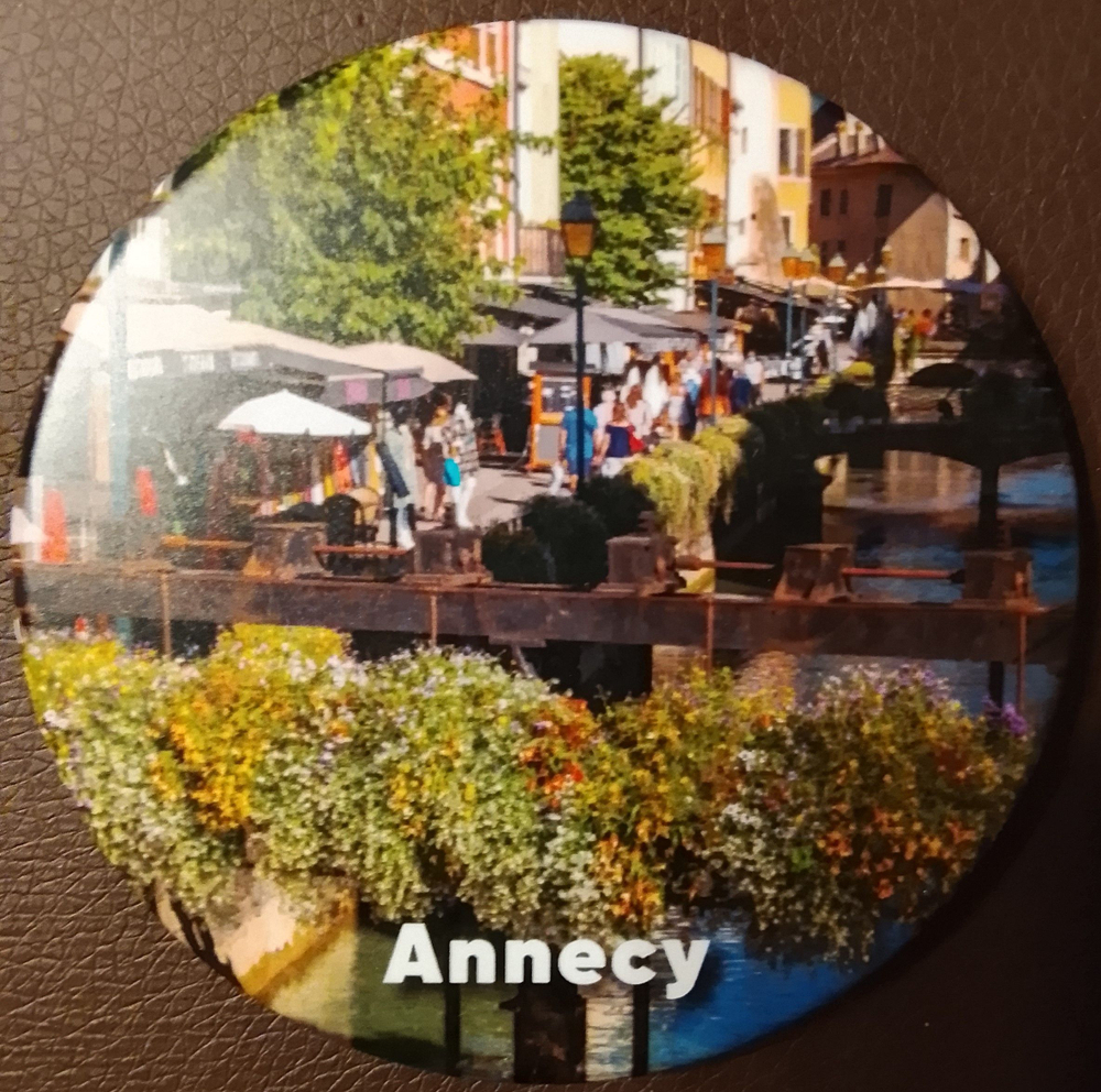 Магнит на холодильник Анси Annecy - 2 сердца (Франция)