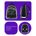 Ранец Berlingo Expert Plus "Black and green" 38*29*15см, 2 отделения, 2 кармана, анатомическая спинка