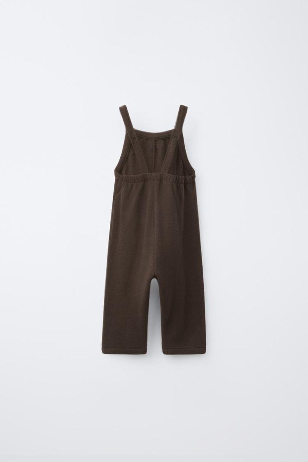 ZARA ДЛИННЫЙ КОМБИНЕЗОН SOFT TOUCH, КОРИЧНЕВЫЙ
