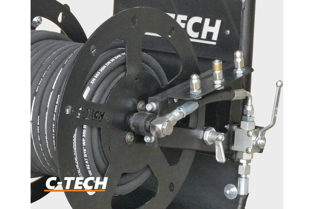 Аппарат для прочистки канализации C-TECH CM1520 комплект с барабаном, шланг 30м (1200 л/ч, 150 бар, 5.5 кВт)