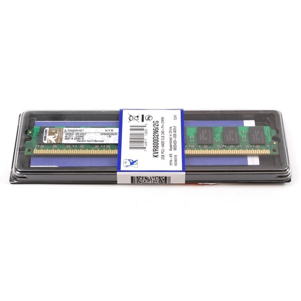 Оперативная память DIMM DDR2 2Gb, 800Mhz, Kingston (KVR800D2N6/2G)