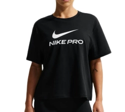 Женская теннисная футболка Nike Pro Loose - black/white