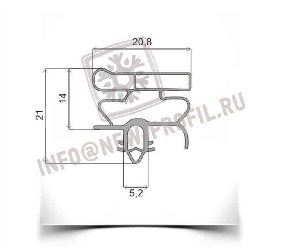 Уплотнитель для холодильника Electrolux ERB4041 м.к 680*570 мм (010)