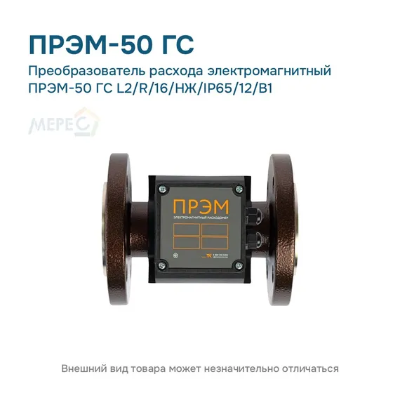 Преобразователь расхода электромагнитный ПРЭМ-50 ГС L2/R/16/НЖ/IP65/12/B1