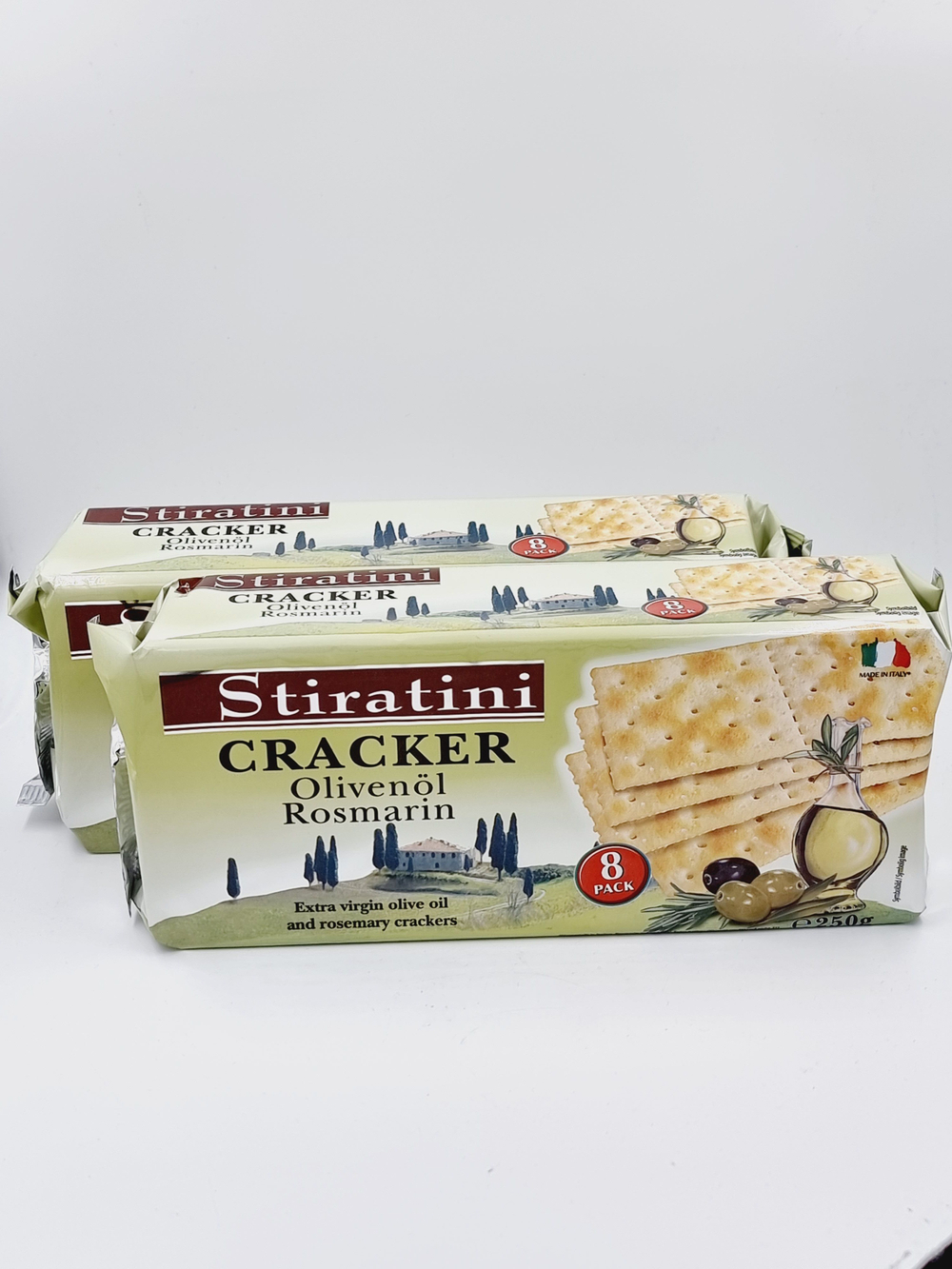 Stiratini Crackers with olive oil & rosemary Крекеры с оливковым маслом и розмарином (250x2) 500 г (Австрия)