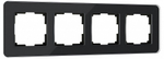 Рамка на 4 поста Werkel Elite (черный, стекло) W0042448