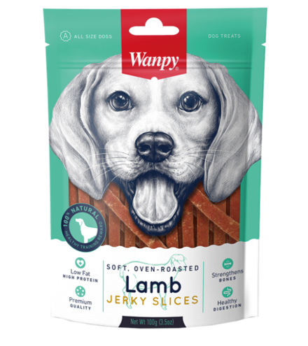 Wanpy Dog Лакомство для собак Соломка из мяса ягненка 100 гр.