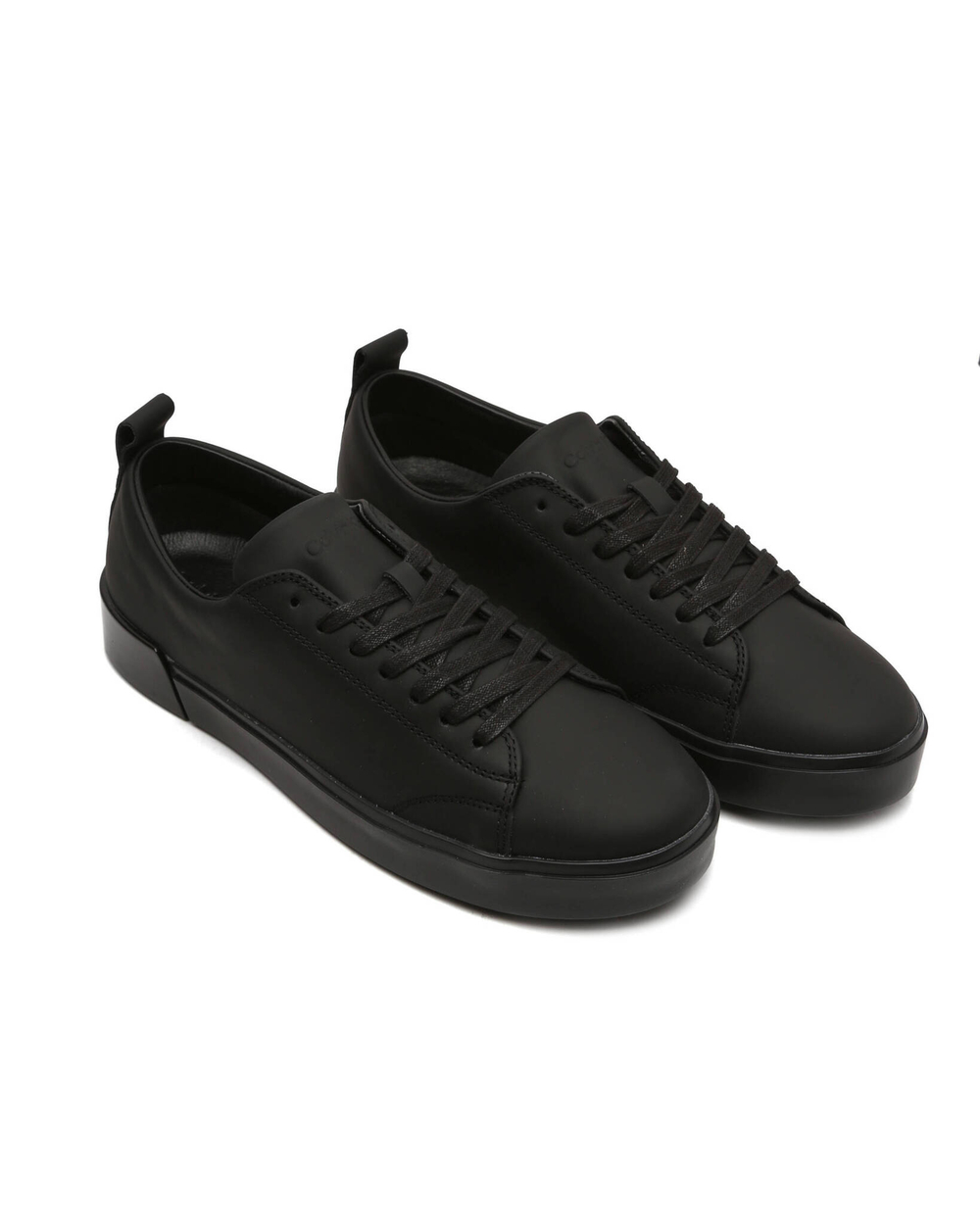 Кожаные кроссовки low top lace up Calvin Klein - черный(HM0HM00677)
