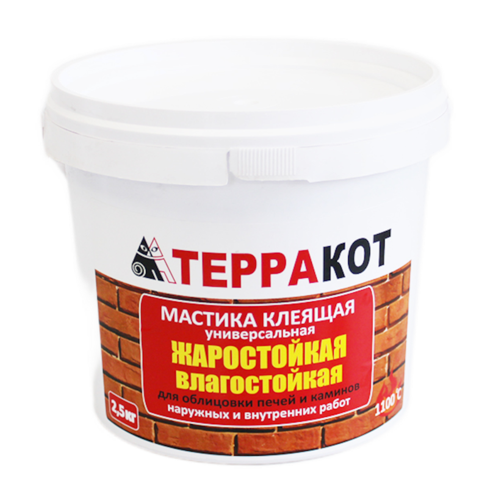 Мастика жаростойкая Терракот 2,5 кг Мастика жаростойкая Терракот 2,5 кг