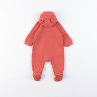 Комбинезон флисовый с ушками "Коралл" 0+