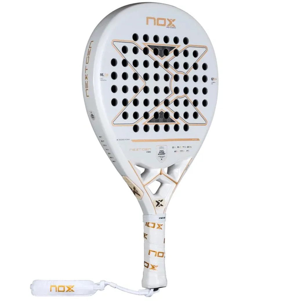 Ракетка для Padel NOX Nextgen Pro Hybrid 12K NFA Series 2026 - white